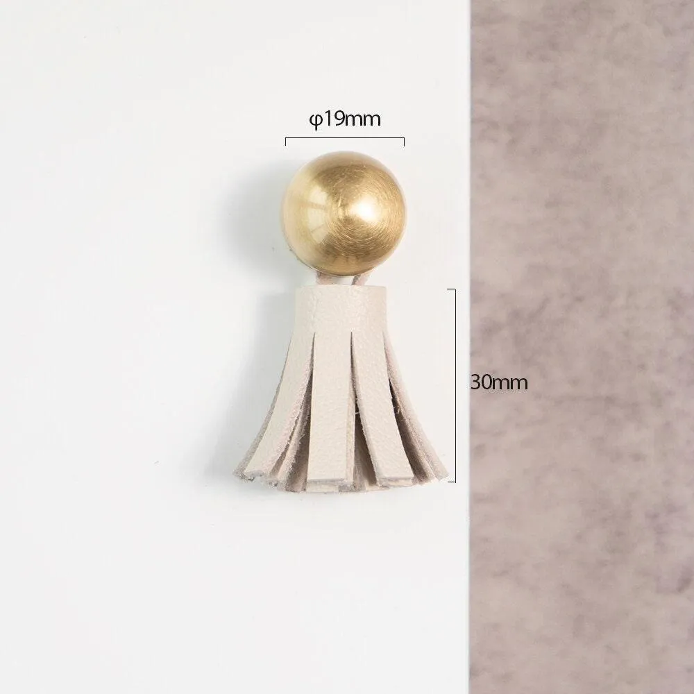 KILLIAN / Solid Brass & Leather Knob