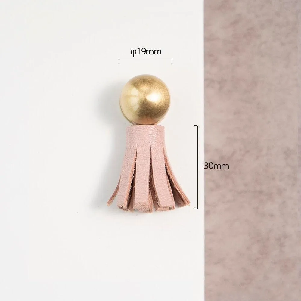 KILLIAN / Solid Brass & Leather Knob