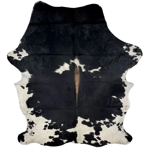 Large Black and White Colombian Cowhide - 7'8" x 5'7" (COBKW268)