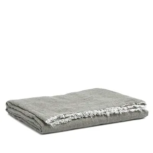 Linen throw olive