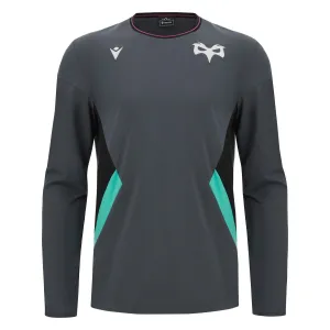 Macron Ospreys Rugby Mens Travel Cotton Long Sleeve T Shirt