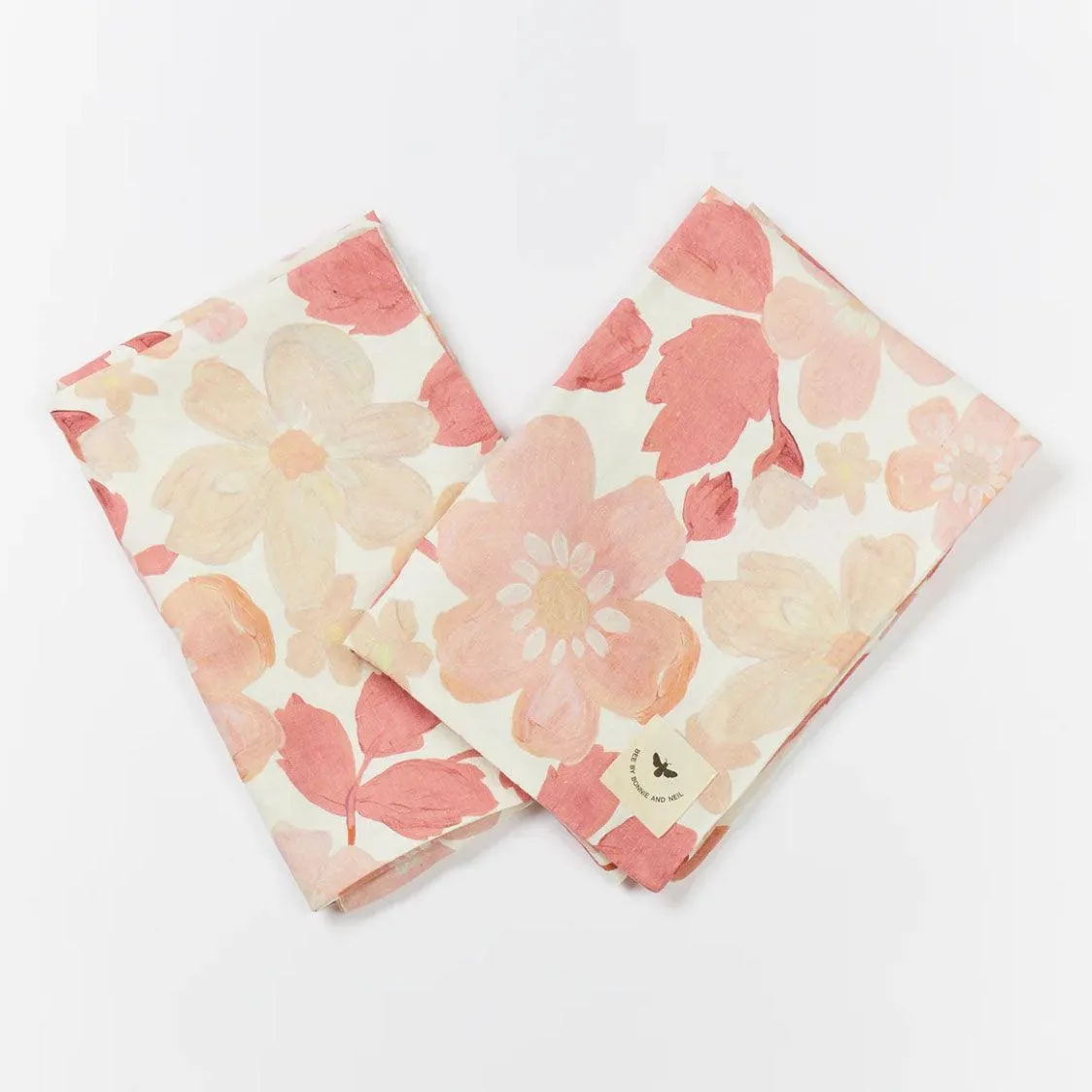 Mini Pastel Floral Euro Pillow Case Set 2 |Pink