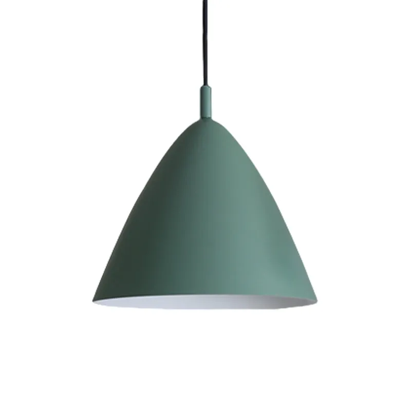 Modern Metal Tapered Ceiling Pendant Light - 10.5"/13"/16" Diameter - Hanging Lamp Kit in Pink/Blue/Green - 1 Light