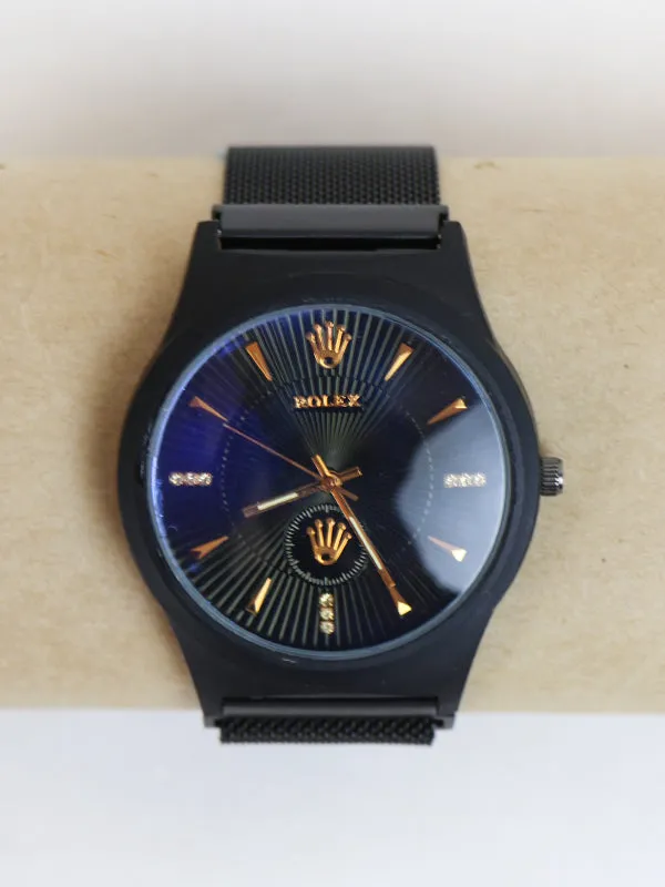 MW01 Men's Magnetic Strap Watch RLX Black1