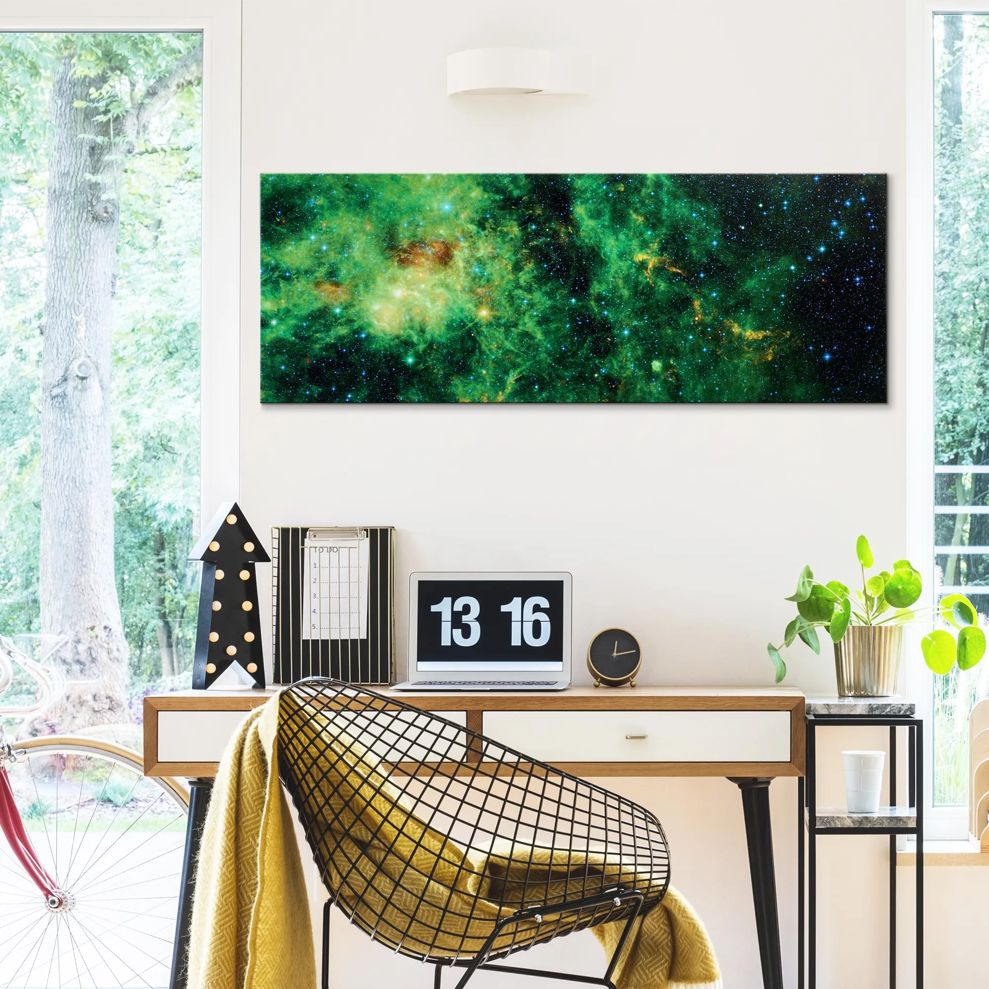 NASA Stellar Ending Glossy Lacquer Canvas Art Print Panel - 48" x 18"