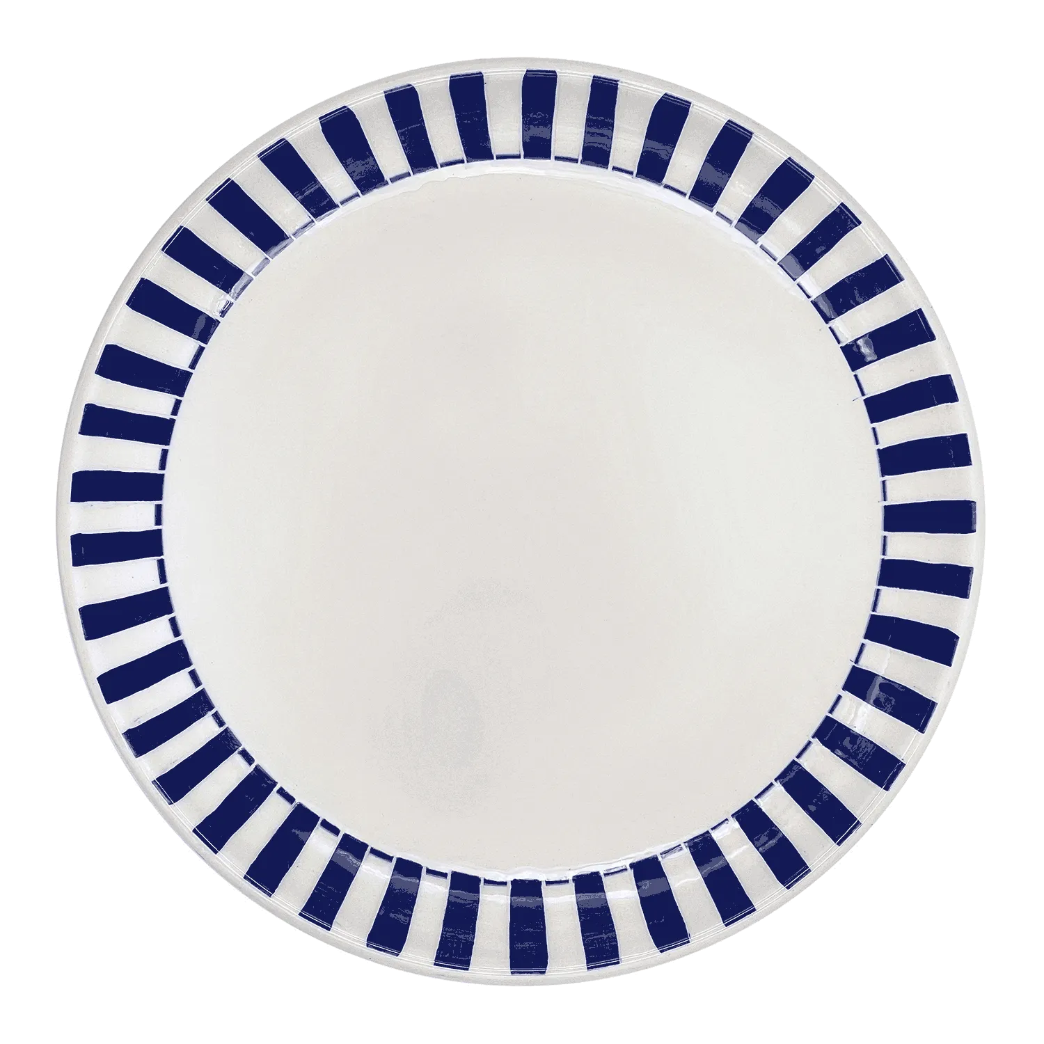 Navy Blue Stripes Charger Plate