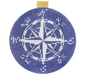 Navy Compass Rose Canvas