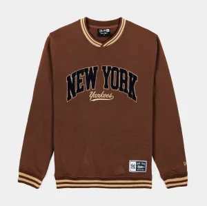 New York Yankees Letterman Mens Crew (Brown)