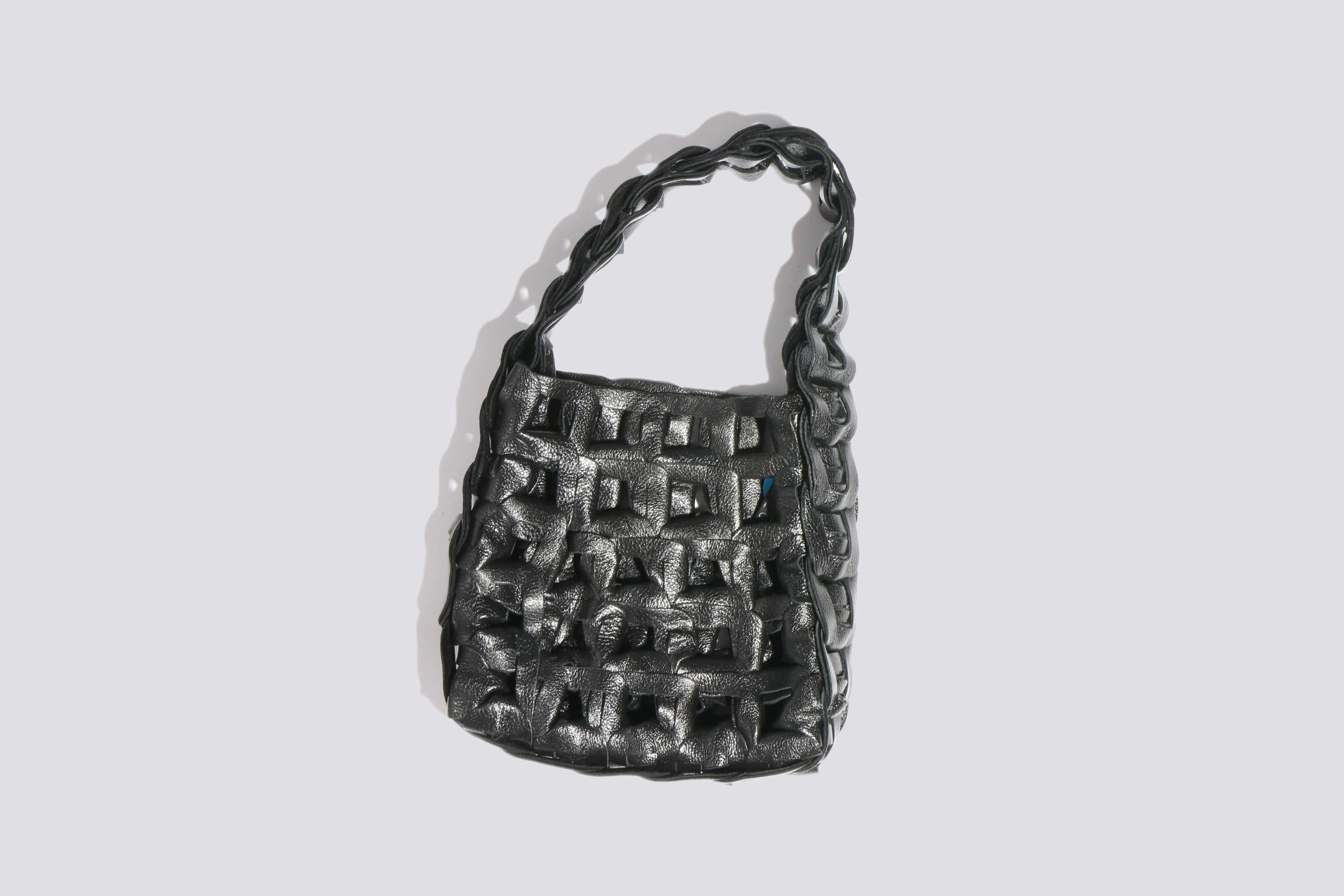 Onyx Metallic Links Tote