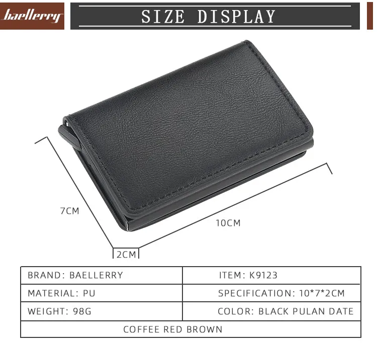 RFID Pop up Leather Multiple Slots Card Wallet Credit Card Holder