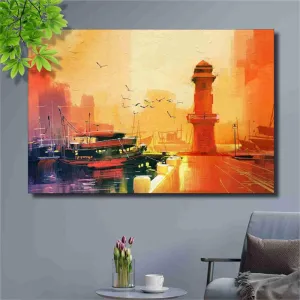 SAF paintings Unframed Rolled Art Print||Abstract City Theme Canvas Wall Art Print for Home Décor And Office||Unframed canvas Painting For Wall decor||Home wall and Office Interior CR-54