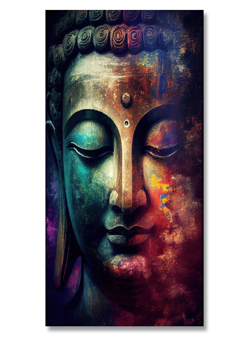 SAF Unframed Rolled Art Print||Lord Buddha Canvas Wall Art Print for Home Décor And Office||Unframed canvas Painting For Wall decor||Home wall and Office Interior PRE-CR-217