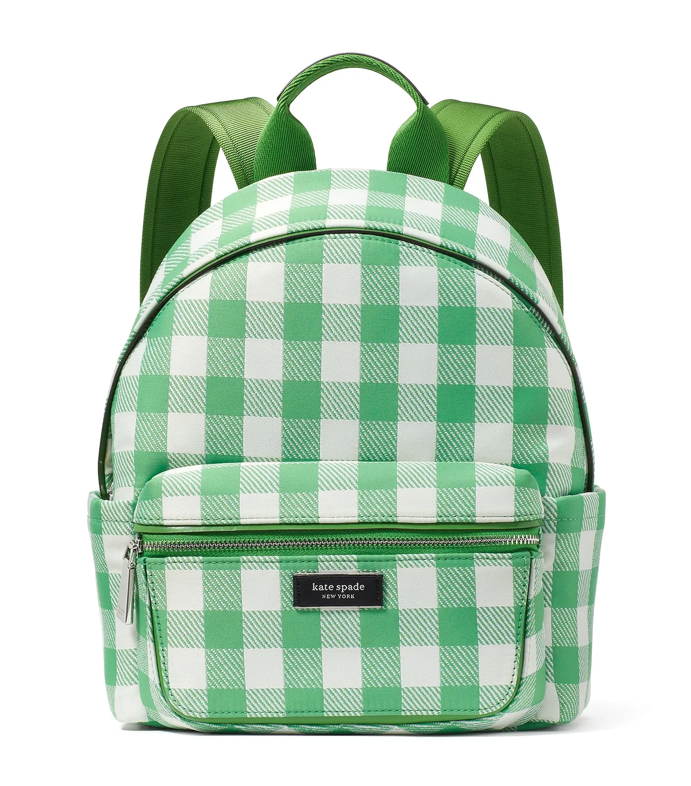 Sam Icon Gingham Printed Fabric Small Backpack Candy Grass Multi