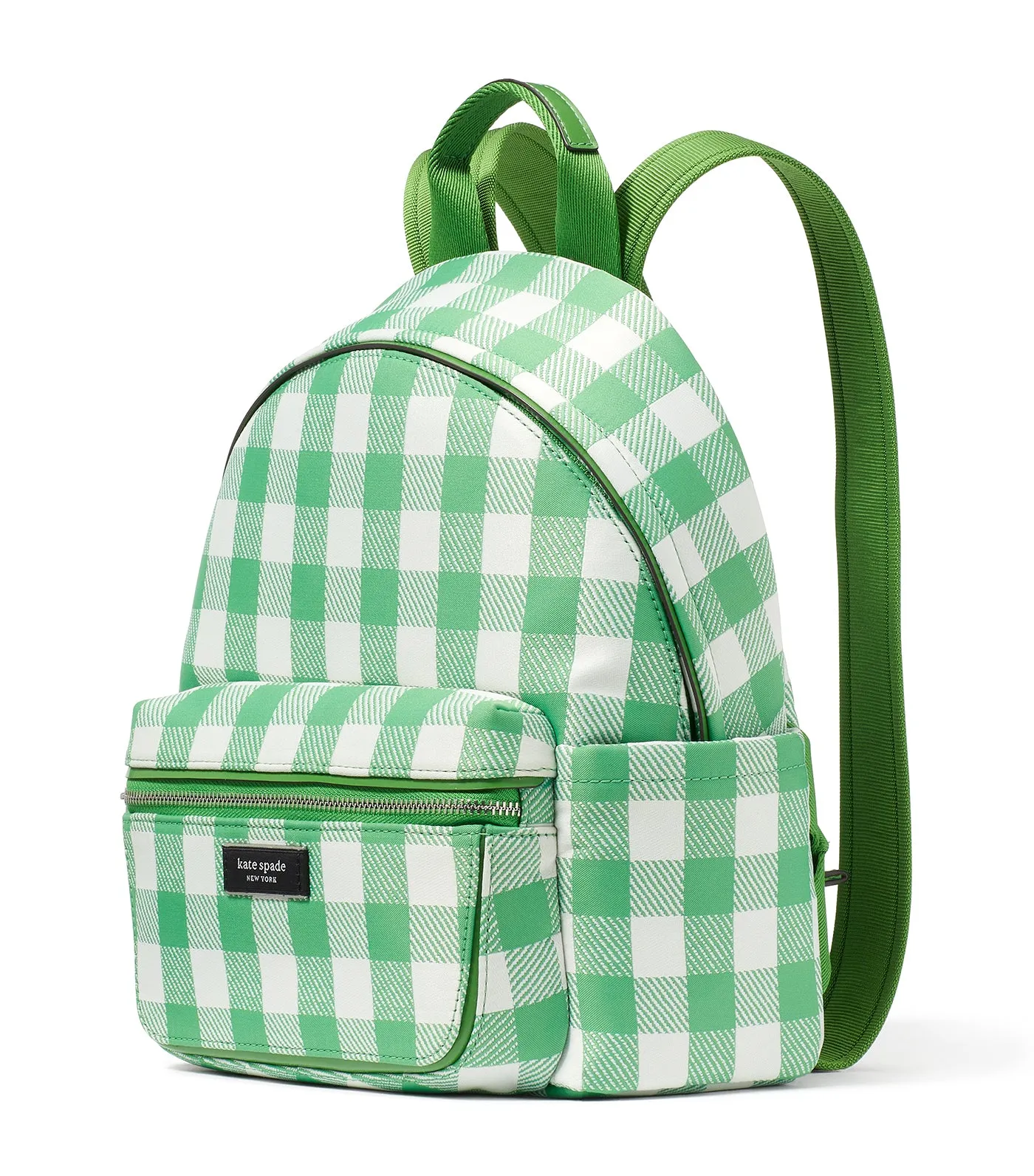 Sam Icon Gingham Printed Fabric Small Backpack Candy Grass Multi