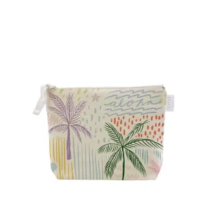 Scribble Palms Cosmetic Bag, Small