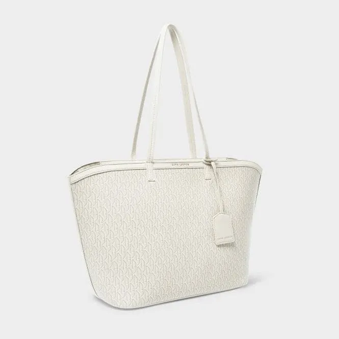 Signature Tote Bag in Off White KLB2746