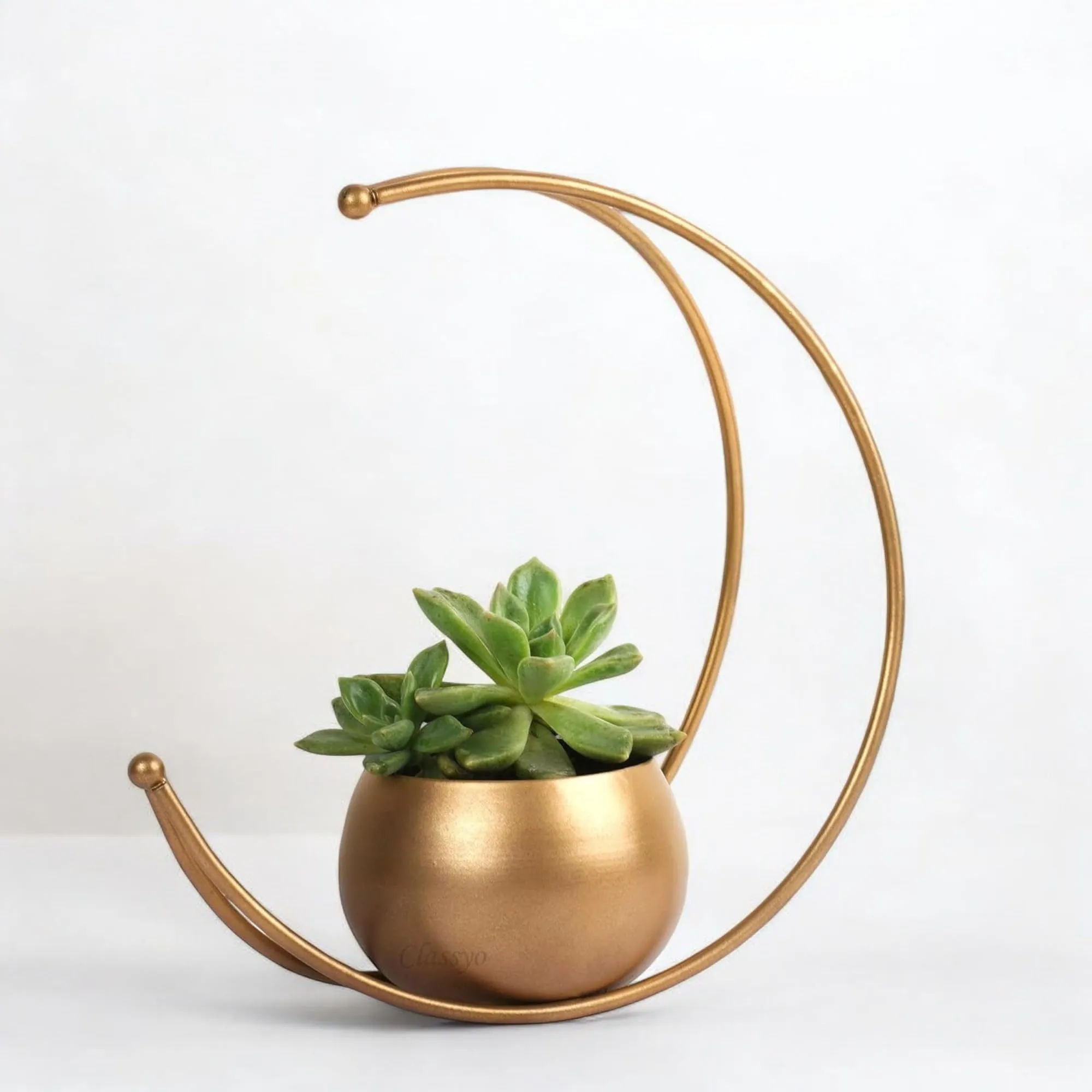 URBAN SENSE | Golden Geometric Metal Flower Vase - 9 Inch Decorative Vase for Home Decoration, Center Table, Side Table, Living Room, Home Office, Perfect Diwali Gift Item