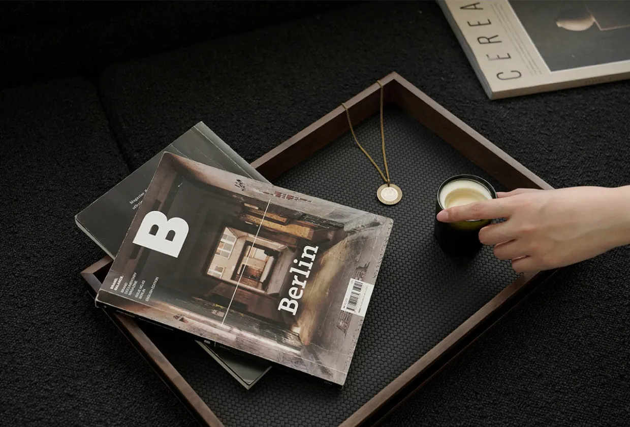 Walnut Leather Tray