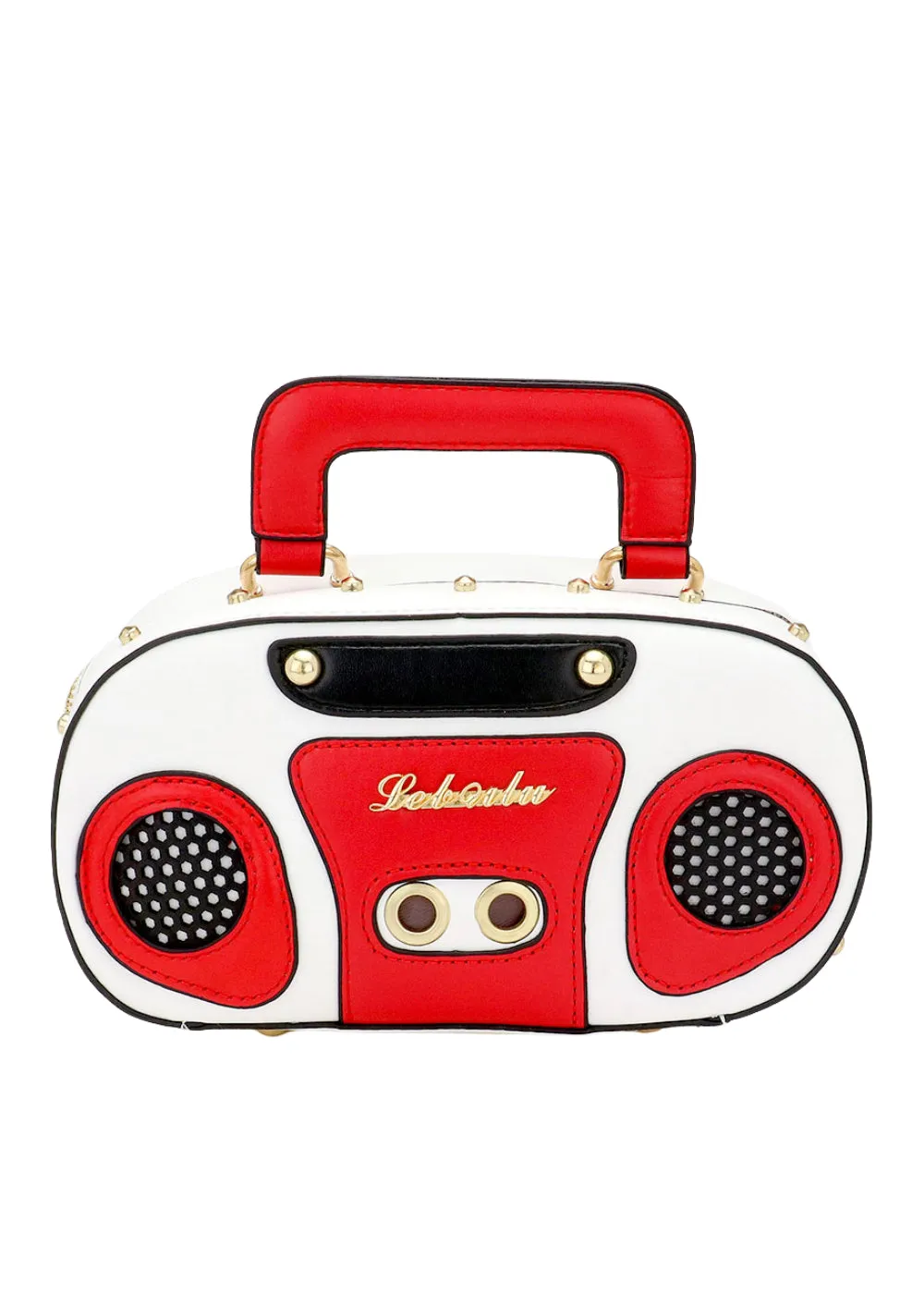 White Radio Shaped Bag Boom Box Purse