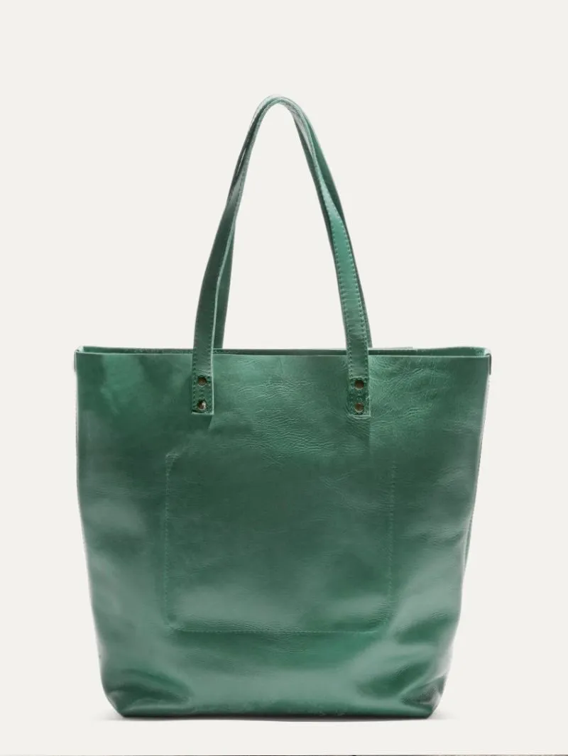 Will Leather Goods Green Leather Tote Bag