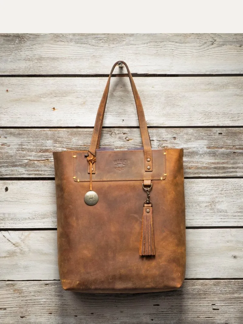 Will Leather Goods Tan Leather Tote Bag