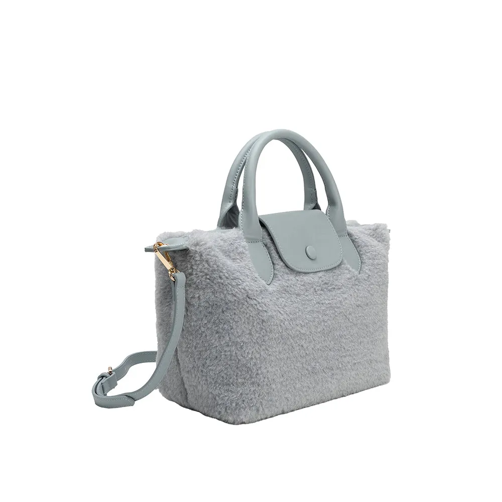 Winnie Blue Sherpa Tote Bag - FINAL SALE