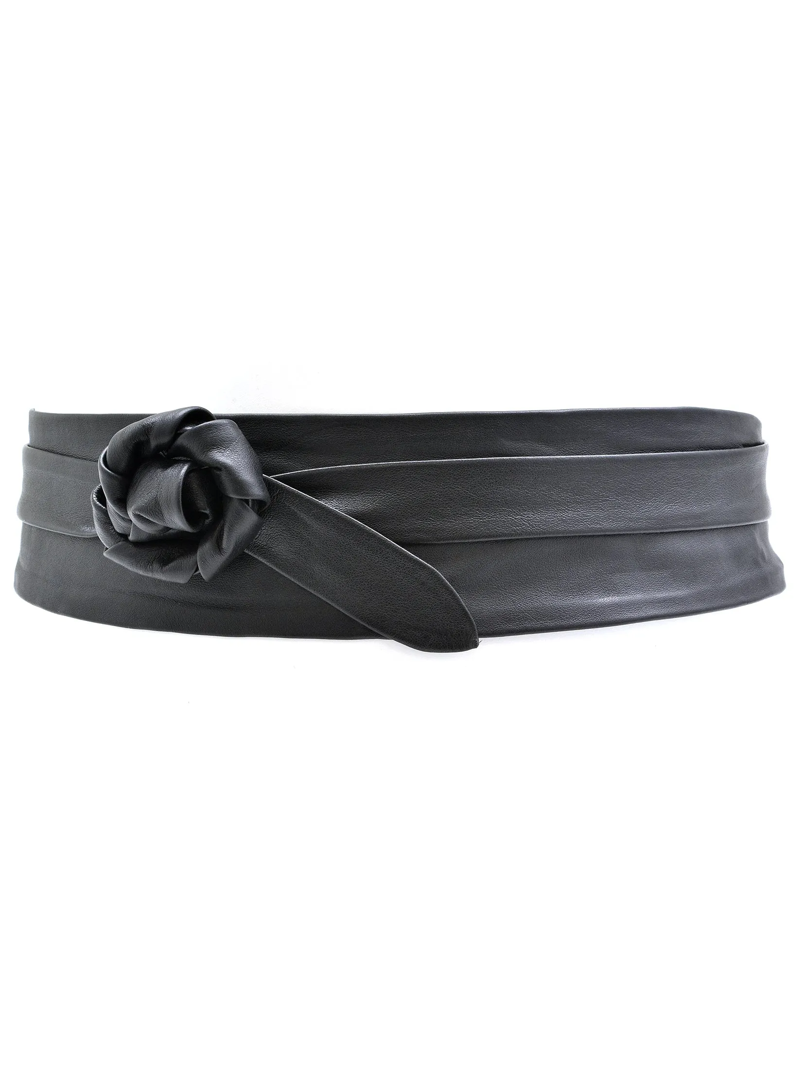 Wrap Leather Belt - Black