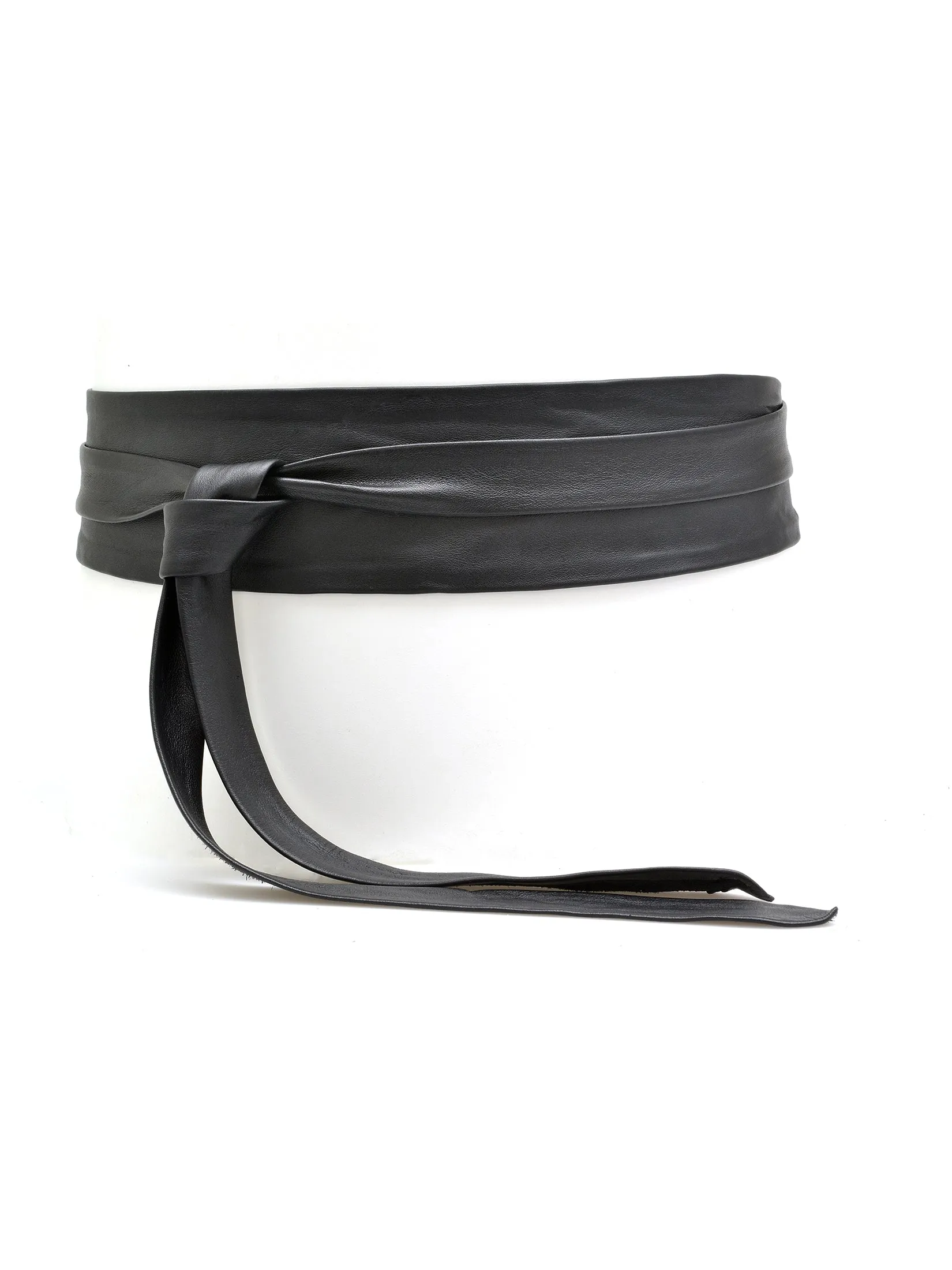 Wrap Leather Belt - Black