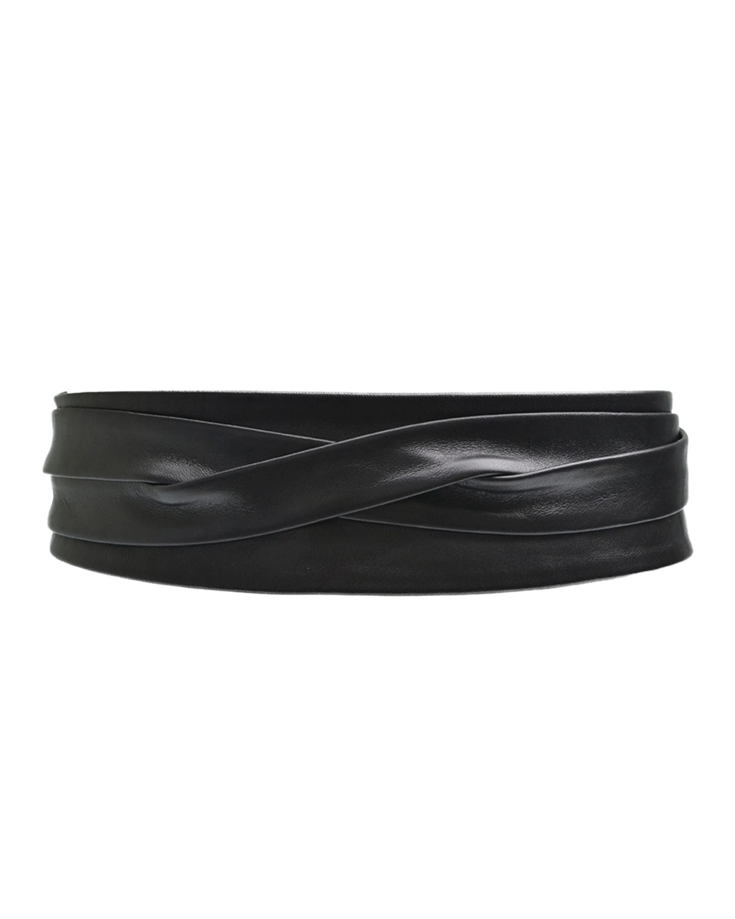 Wrap Leather Belt - Black