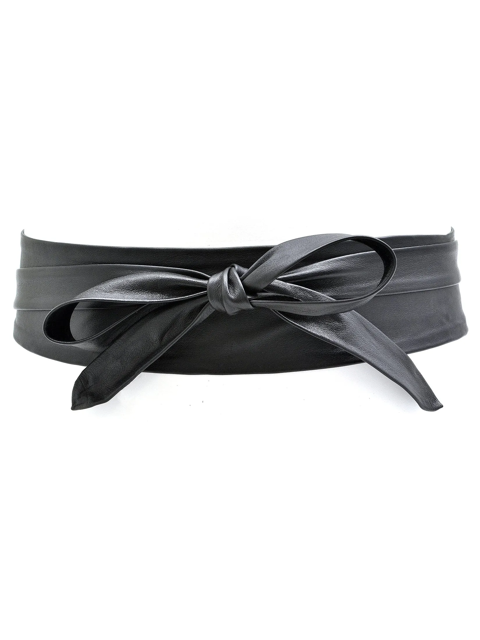 Wrap Leather Belt - Black