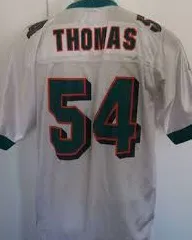 Zach Thomas Miami Dolphins Throwback Football Jersey