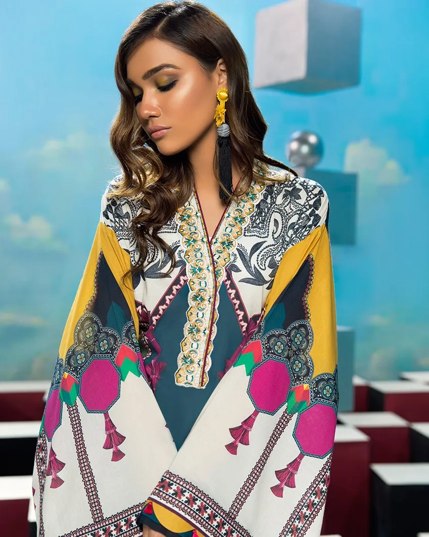 Zaha by Khadijah Shah – 1pc Lawn Collection – Aida (ZL-02B)